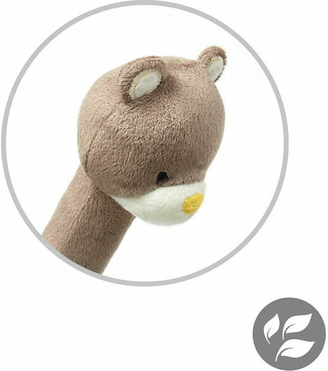 Babyono Teddy ο Κηπουρός Μασητική Κουδουνίστρα Οδοντοφυΐας από Ύφασμα για 3 m+