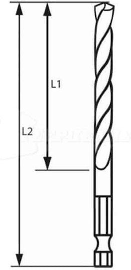 Bosch Drill HSS with Hexagonal Shank for Metal 6x57mm