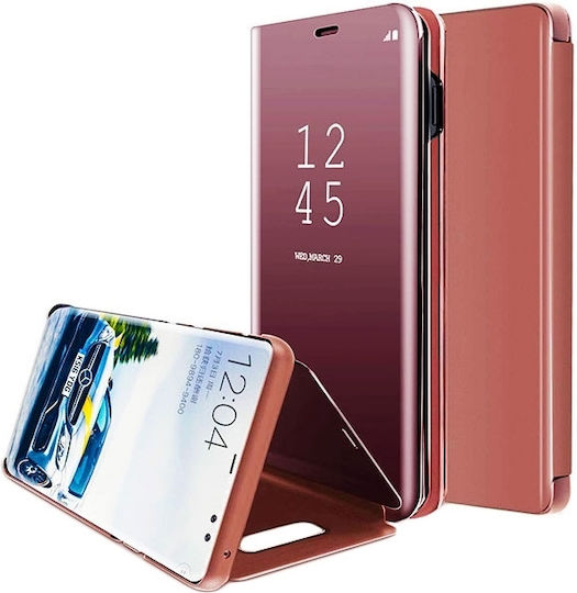 Clear View Book Πλαστικό Ροζ Χρυσό (Redmi 7)