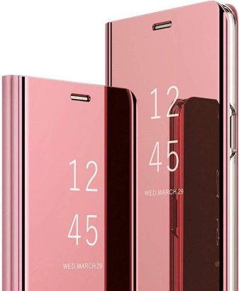 Hurtel Clear View Book Πλαστικό Ροζ Χρυσό (Galaxy A72)