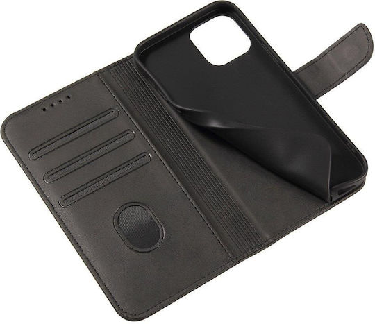 Elegance Wallet Δερματίνης Μαύρο (Galaxy A12)