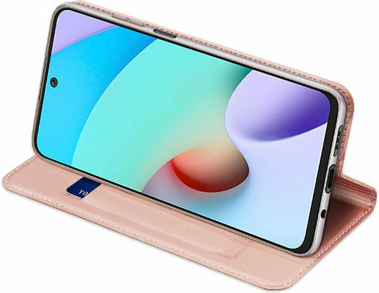 Dux Ducis Skin Pro Книга Изкуствена кожа Розов (Redmi 10 / 10 2022)