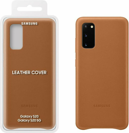 Samsung Leather Cover Back Cover Piele artificială Maro (Galaxy S20)