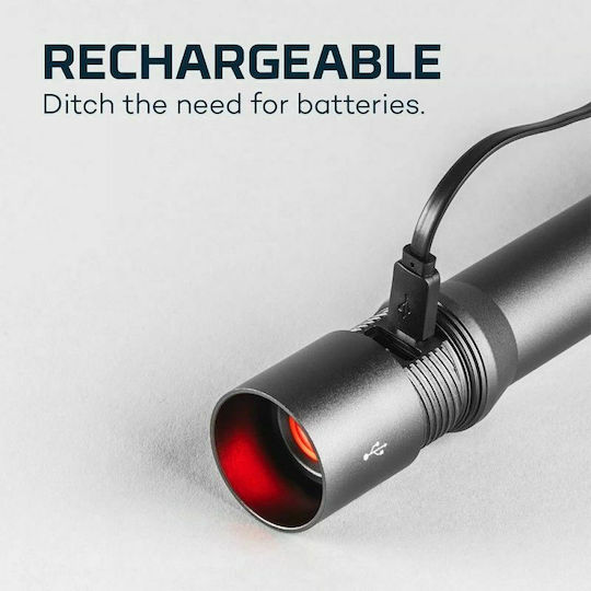 Nebo Rechargeable Flashlight LED IP67 with Maximum Brightness 2000lm Davinci Black