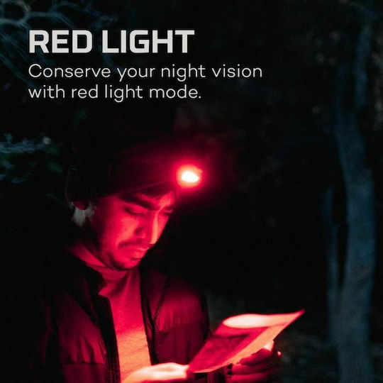 Nebo Lumină de lucru și de sit, cu baterie Lanternă Frontală LED IPX4 Lanterne cu blițuri cu Luminozitate Maximă 400lm Einstein Negru