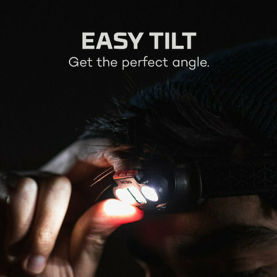 Nebo Rechargeable Headlamp LED IPX4 with Maximum Brightness 1000lm Einstein Black