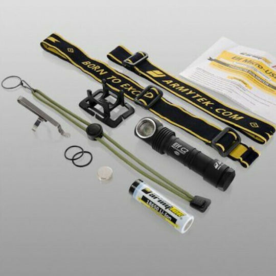Armytek Επαναφορτιζόμενος Φακός LED IP68 με Μέγιστη Φωτεινότητα 1100lm Elf C2
