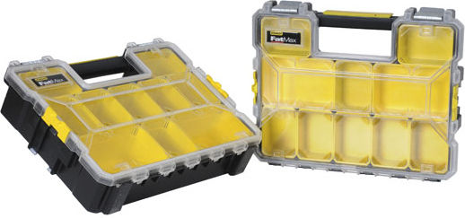 Stanley FatMax Tool Compartment Organiser 10 Slot with Removable Box Yellow 44.6x35x11.6cm