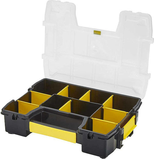 Stanley SortMaster Tool Compartment Organiser 10 Slot Adjustable Black 29.5x21.5x6.5cm