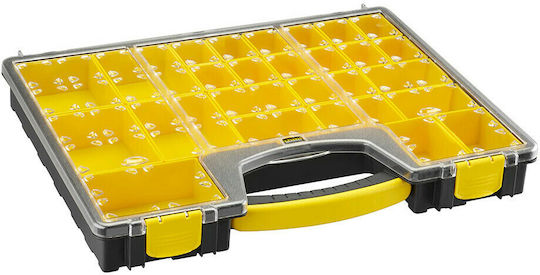 Stanley Tool Compartment Organiser 25 Slot with Removable Box Yellow 49.2x43.1x11cm