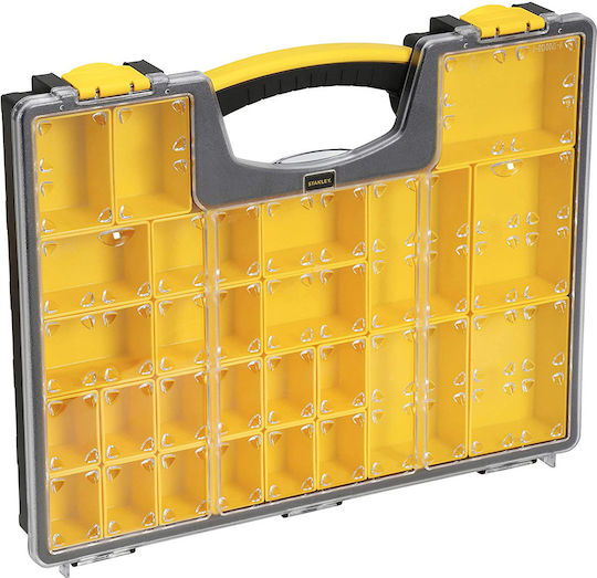 Stanley Tool Compartment Organiser 25 Slot with Removable Box Yellow 49.2x43.1x11cm