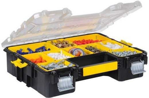 Stanley FatMax Tool Compartment Organiser 10 Slot with Removable Box Yellow 44.6x35x11cm
