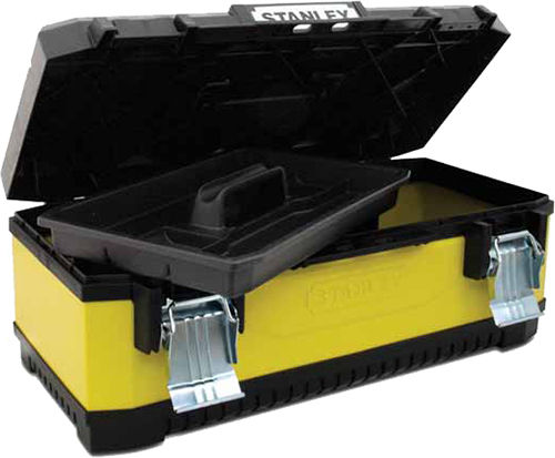 Stanley Hand Tool Case Plastic with Tobacco Case Dimensions: W48.6xD26.6xH23.6cm