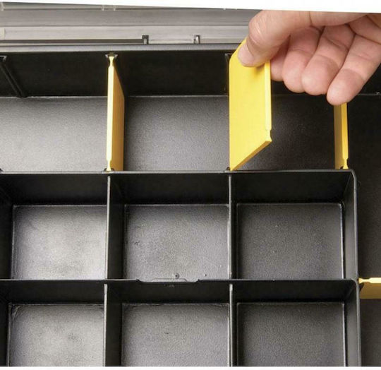 Stanley Sort Master Tool Compartment Organiser 17 Slot Adjustable Black 43.1x33.3x8.8cm