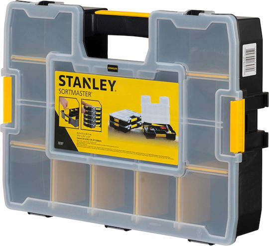 Stanley Sort Master Tool Compartment Organiser 17 Slot Adjustable Black 43.1x33.3x8.8cm