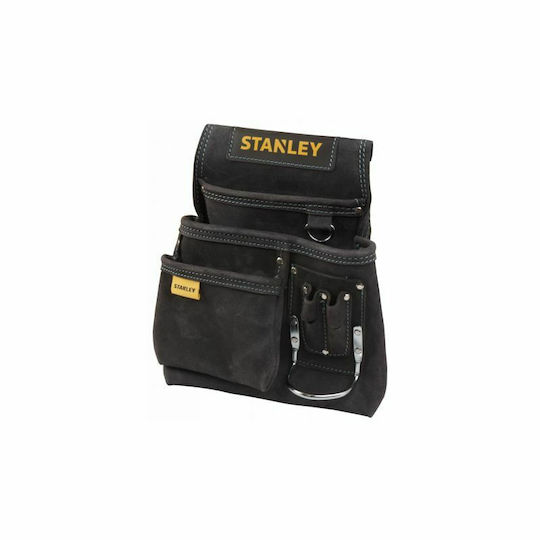 Stanley Leather Tool Belt Case with 5 Compartments and Hammer Slot