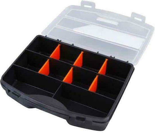 Tactix Tool Compartment Organiser 18 Slot Adjustable Black 25.5x21x4cm