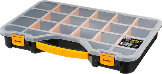Mano Pro Tool Compartment Organiser 20 Slots with Adjustable Dividers Black 51x34.7x7.1cm