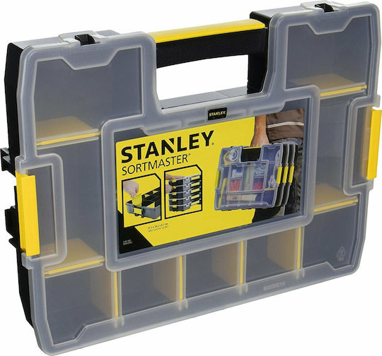 Stanley SortMaster Tool Compartment Organisers 10 Slot Adjustable Black 29x21x6cm 2pcs