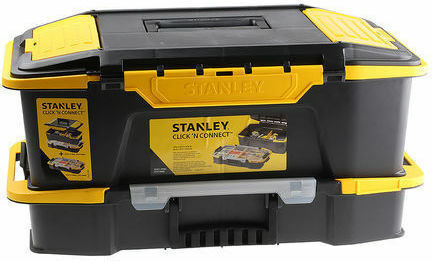 Stanley Click & Connect Hand Tool Case Plastic with Tobacco Case Dimensions: W31xD24.7xH50.7cm