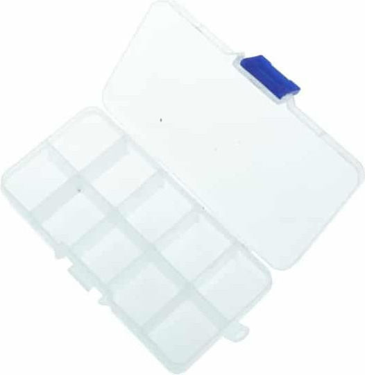 Tool Compartment Organiser 10 Slot Transparent 13x6.4x2.1cm