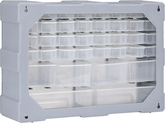 vidaXL Tool Box Drawers Plastic with 40 Stackable Sorters P52xW16xH37.5cm