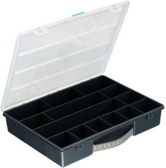 Stanley Tool Compartment Organiser 14 Slot Black 34x26x26cm