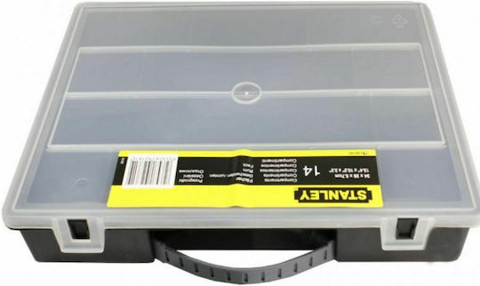 Stanley Tool Compartment Organiser 14 Slot Black 34x26x26cm