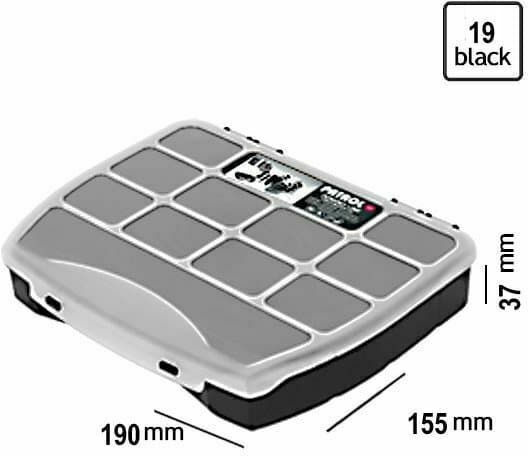 Patrol Domino Tool Compartment Organiser 8 Slot Black 19x15.5x3.7cm