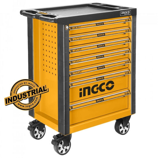 Ingco Rollbar Metallisch Werkzeugkiste B76.5xT46.5xH97.6cm