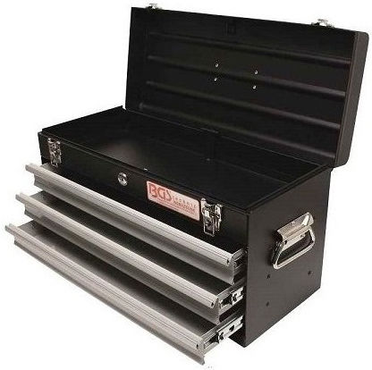 BGS Technic Metallic Tool Carrier with 3 Drawers W53.5xD29xH24cm