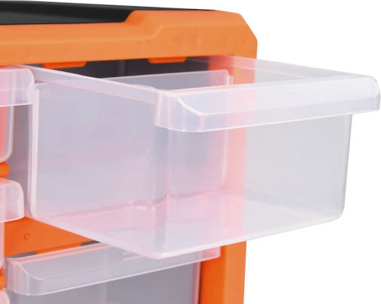 vidaXL Sertar Pentru Cutia De Scule Din Plastic Cu 60 De Barci L38xA16xÎ47.5cm