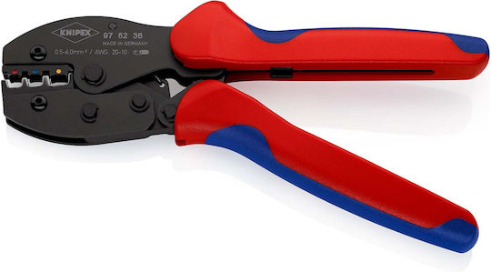 Knipex PreciForce Πρέσα Ακροδεκτών Διατομής 0.5 - 6mm² με Μηχανισμό Καστάνιας (Μήκος 220mm)