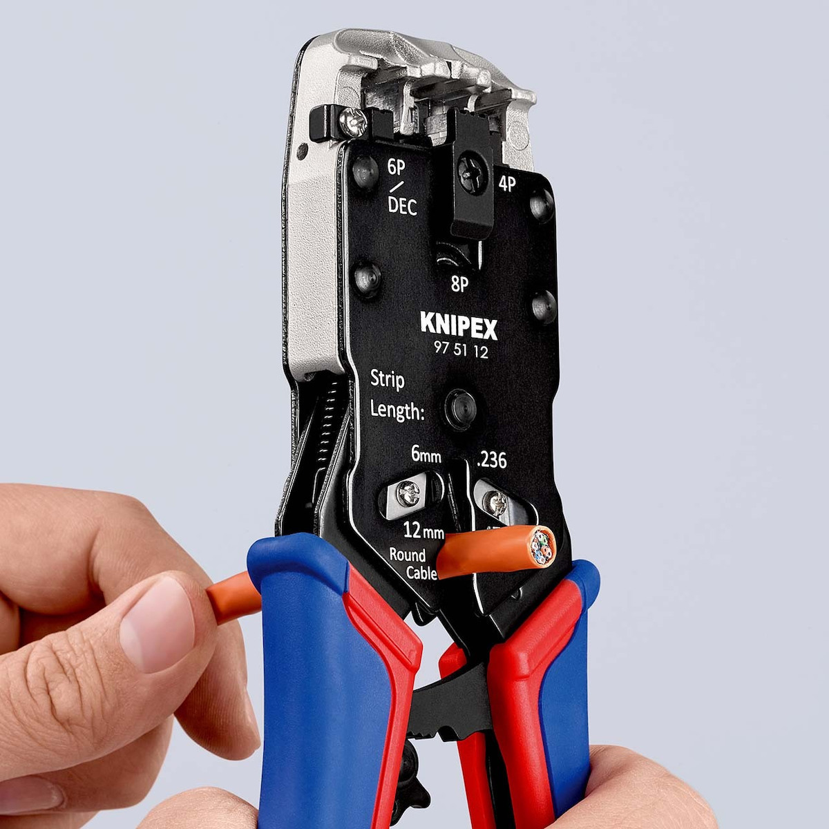 Knipex Πρέσα Ακροδεκτών Δικτύου RJ45, RJ10 με Απογυμνωτή