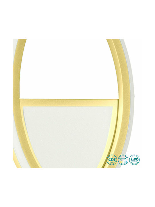 Ondaluce Ap.Rice/Oro Modern Lumină de Perete Auriu 16x16x7cm