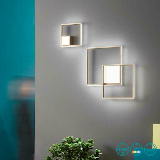 Ondaluce Ap.Dowel/Silver Modern Leuchte Wand Silber 26x26cm