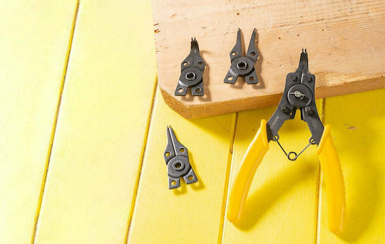 Deli Circlip Plier with 4 Heads Length 150mm