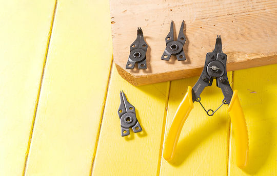 Deli Circlip Plier with 4 Heads Length 150mm