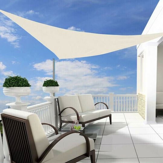 Outsunny Триъгълник Shade Sail Бежов 4м