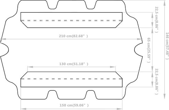 vidaXL Copertină pentru leagăn Maro cu acoperire PVC 1.92x1.47m