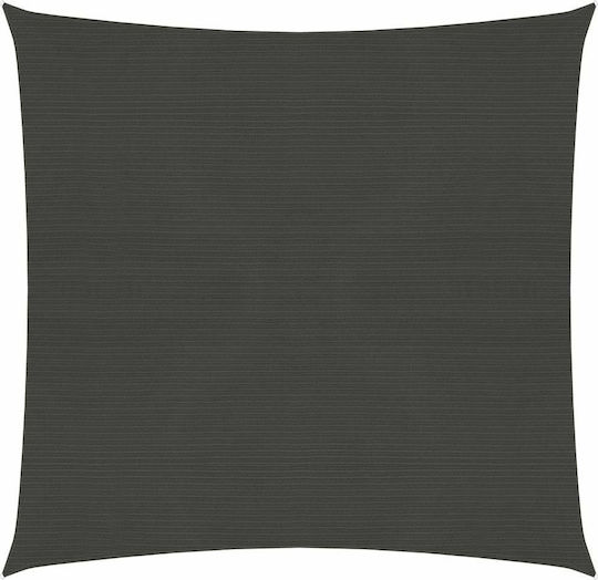 vidaXL Square Shade Sail Gray With Hoop 3x3m 160gr/m²