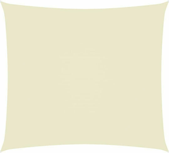 vidaXL Rectangular Shade Sail Ecru With Hoop & with PU Coating 2x3.5m