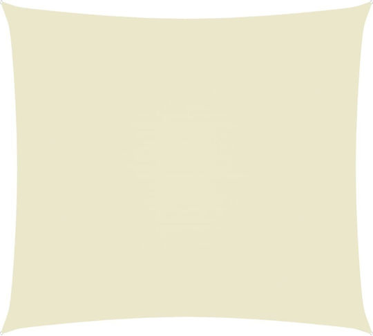 vidaXL Rectangular Shade Sail Ecru With Hoop & with PU Coating 2x3.5m