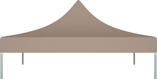 vidaXL Square Cover for Kiosk Brown with PVC Coating 3x3m 270gr/m²