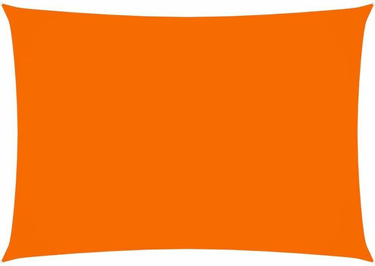 vidaXL Rectangular Shade Sail Orange With Hoop & with PU Coating 2x4m
