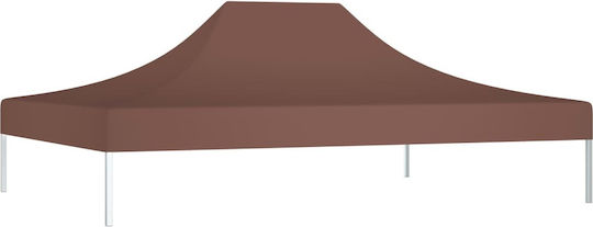 vidaXL Acoperiș Pentru Foișor 270gr/m² Maro Cu Acoperire PVC 3x4m