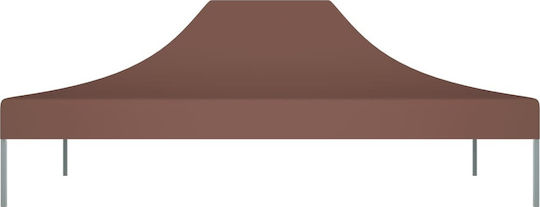 vidaXL Acoperiș Pentru Foișor 270gr/m² Maro Cu Acoperire PVC 3x4m