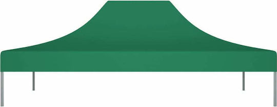 vidaXL Покривало за беседка 270 гр/м² Зелено с PVC покритие 3x4.5м