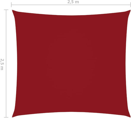 vidaXL Квадрат Shade Sail Червен С парчета & с PU покритие 2.5x2.5m Квадрат, изработен от плат Oxford