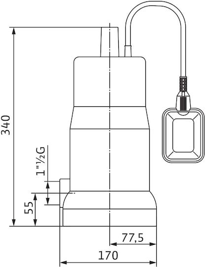 Wilo Initial Drain 10.7 Еднофазна Водна Помпа 0.75к.с 4168021